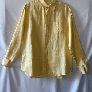 Men's Yellow Casual Button Down Shirt
